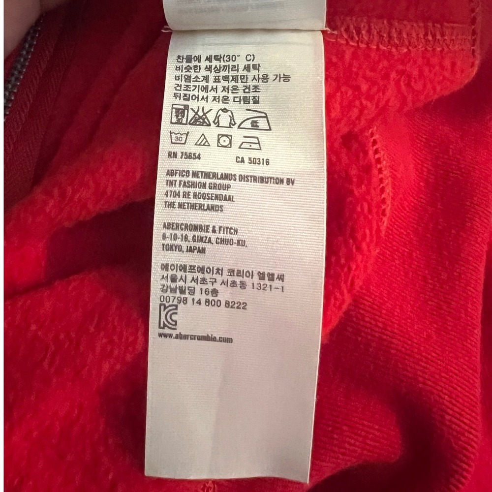 Vintage Hollister California Womens Red Full Zip Hoodie Fleece Large - Picture 13 of 13
